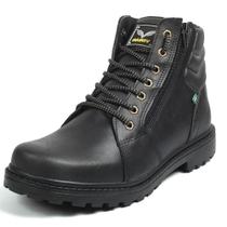 Bota Coturno Masculino Cadarço e Ziper Lateral Calce Facil Solado Borracha Trabalho Confortavel Bota Coturno Masculino Cadarço e Ziper Lateral Calce Facil Solado Borracha Trabalho Confortavel