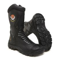 Bota Coturno Masculino Cano Alto Estilo Militar Motociclistas Bombeiros 4080