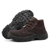 Bota Coturno Masculino Casual Confortável Café Bota Coturno Masculino Casual Confortável Café