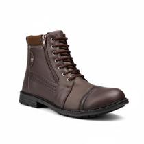 Bota Coturno Masculino Casual Resistente Zíper Cano Curto