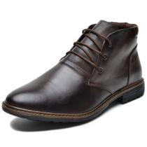 Bota Coturno Masculino Classic em Couro Cla-Cle Café