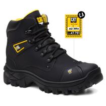 Bota Coturno Masculino Couro Legítimo Biqueira Pvc Com C.A Bota Coturno Masculino Couro Legítimo Biqueira Pvc Com C.A