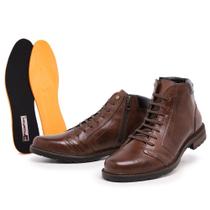 Bota Coturno Masculino Couro Leve Palmilha em Gel Dia a Dia Passeios - Sapatos Masculinos Bota Coturno Masculino Couro Leve Palmilha em Gel Dia a Dia Passeios - Sapatos Masculinos