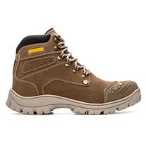 Bota Coturno Masculino Couro Mountain Seguranca Bico PVC E palmilha gel