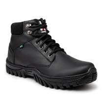 Bota coturno Masculino Couro Trilha Motoqueiro Militar Segurança 4001 Bota coturno Masculino Couro Trilha Motoqueiro Militar Segurança 4001