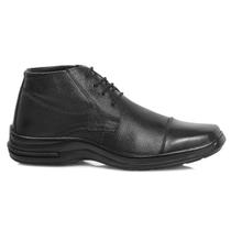 Bota Coturno Masculino Design Comfort Moderno Sapato Social Oxford Confortável Em Couro Leve