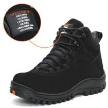 Bota Coturno masculino em couro Nobuk emborrachado com CA do trabalho Bota Coturno masculino em couro Nobuk emborrachado com CA do trabalho