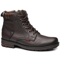 Bota Coturno Masculino Em Couro Pegada 181305-07 Conforto