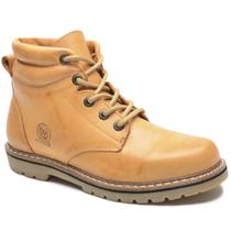 Bota Coturno Masculino Em Couro Rustico TrilhasETrabalho 024