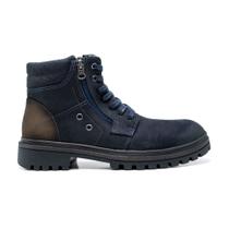 Bota Coturno Masculino Em Couro Solado Tratorado Lançamento 083 FG