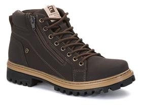 Bota Coturno Masculino Lenhador C/zíper Cadarços Costurado