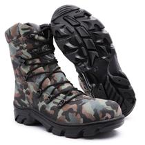 Bota Coturno Masculino Militar Camuflado Trilha