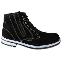 Bota Coturno Masculino Moda Casual Ziper Cadarço Homem Fashion Dia a Dia Trabalho Estilo e Conforto