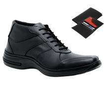 Bota Coturno Masculino Ortopédico Leve Macio Carteira Dia a Dia Bota Coturno Masculino Ortopédico Leve Macio Carteira Dia a Dia