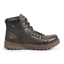 Bota Coturno Masculino Stefanini Cano Medio Premium Marrom