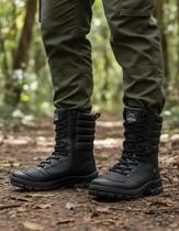 Bota Coturno Masculino Tatico Cano Medio Segurança Policia Estilosa Macia Couro Bota Coturno Masculino Tatico Cano Medio Segurança Policia Estilosa Macia Couro