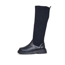 Bota Coturno Meia Cano Alto Preta - Margô