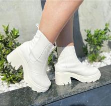 Bota Coturno Meia com Salto