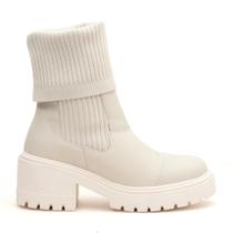 Bota Coturno Meia Feminino Cano Alto Salto Médio Off Bota Coturno Meia Feminino Cano Alto Salto Médio Off