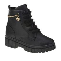 Bota Coturno Menina Infantil Corrente Tratorado Feminino - 82.015-002