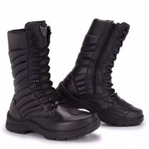 Bota Coturno Militar Acero Couro Hunter Motociclista