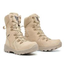 Bota Coturno Militar Acero Couro Masculino Resistente Macio