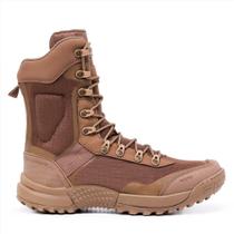 Bota Coturno Militar Acero Extra Leve Ripstop Ponto 50 Coyote Cano Alto