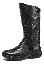 Bota Coturno Militar Cano Longo Couro Motociclista Bombeiro Bota Coturno Militar Cano Longo Couro Motociclista Bombeiro