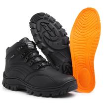 Bota Coturno Militar Masculino Cano Curto Couro Sola Antiderrapante Coturno