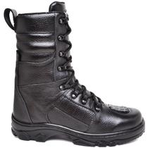 Bota Coturno Militar Masculino em Couro Legítimo com Solado Antiderrapante Cor:PretoTamanho:41