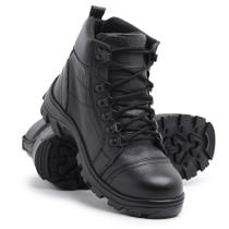 Bota Coturno Militar Motoqueiro Masculino Sapato Social Couro Conforto (JO1060)