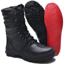 Bota Coturno militar motoqueiro SBL 4092 9300 Em Couro Com Palmilha Em Gel