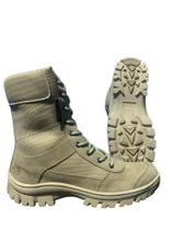 Bota Coturno Militar Tático Areia Confortável Com Zíper