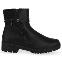 Bota Coturno Mississipi Flat Confortável Cano Baixo Zíper Mi631 Bota Coturno Mississipi Flat Confortável Cano Baixo Zíper Mi631