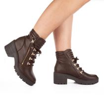 Bota Coturno Misssisipi Feminina Marrom e Preto Ref:MI621