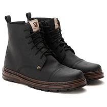 Bota Coturno Moda Casual Masculina Dia Dia Cano Médio Cadarço Ziper Sola Borracha Leve Homem Fashion