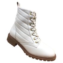 Bota Coturno Modare Cadarço Cano médio Tratorada Salto Baixo Cano Curto Esporão Ortopédica Macia Casual