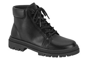 Bota Coturno Moleca Salto Médio Tratorada 5344.102 Feminia-Preto