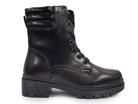Bota Coturno Mooncity Cano Médio Salto Bloco Feminina 72285