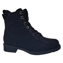 Bota Coturno Mooncity Feminino Cano Baixo Conforto 72130