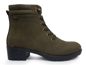 Bota Coturno Mooncity Salto Bloco Baixo Verde 72046 34/39