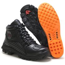 Bota Coturno Motociclista Ducat Cano Medio Preta