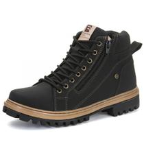 Bota Coturno Motociclista Masculina Militar Resistente Acampamento Solado Borracha Bico Reforçado
