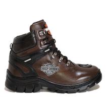 Bota Coturno Motocilicsta Masculino Couro Alta Qualidade Super Resistente Segurança 2998
