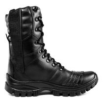 Bota Coturno Motoqueiro Militar Masculino Tático Couro 4092