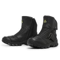 bota coturno para andar de moto em couro legitimo confortável