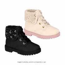 Bota Coturno Pelinho Infantil Menina Molekinha