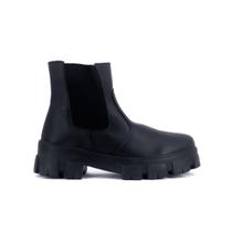 Bota Coturno Preta Chelsea Feminina Tratorada Blogueira