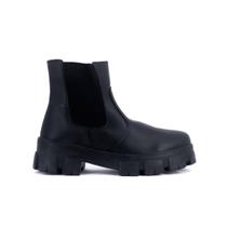 Bota Coturno Preta Chelsea Feminina Tratorada Blogueira