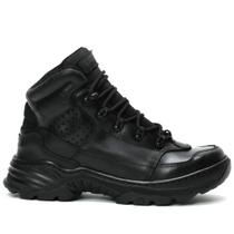Bota coturno preta motociclista moto em couro resistente Bota coturno preta motociclista moto em couro resistente